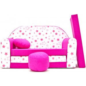 Aga gyerek kanapé MAXX 863 - Csillagos/rózsaszín