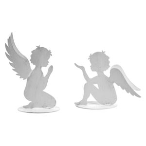 Angels 2 db-os fém dekorációs angyal szett, magasság 16,5 cm - Ego Dekor