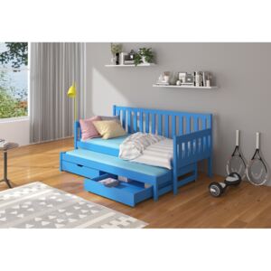 AMINA gyerekágy + matrac, 80x180/80x170, kék