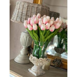 Real touch tulipán rózsaszín 10 szál