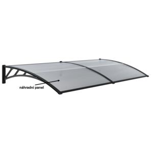 Polikarbonát panel bejárati tetőhöz 970x493,5mm