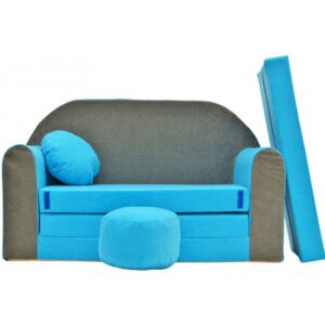 Aga gyerek kanapé MAXX 163 - Kék/szürke