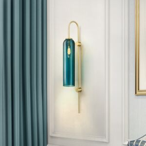 Gina fali lámpa - kék , arany 78 cm