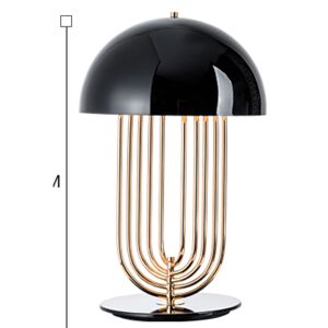 Elif asztali lámpa - fekete , arany 65 cm
