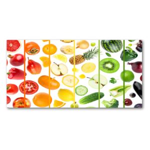 Fali üvegkép Gyümölcsök és zöldségek