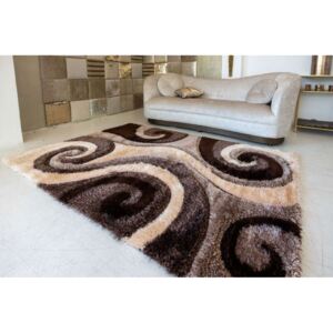 Monaco Alicia 3D Shaggy szőnyeg (brown-beige) 160x230cm Barna-Bézs