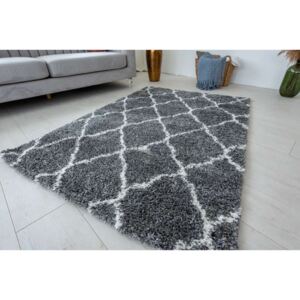 Morocco Shaggy 9327 (cream-antracit) szőnyeg 120x170cm Krém-Szürke