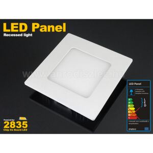 Mini négyzet LED panel (85x85 mm) 3W - meleg fehér