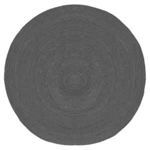 LABEL51 Juta fekete XL-es méretű szőnyeg kerek 150 x 150 cm