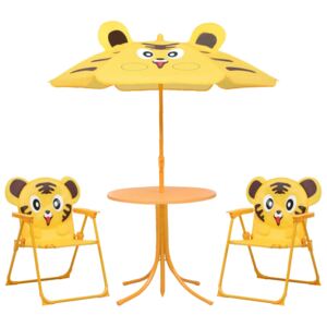 3 részes sárga kerti gyerekbisztrószett napernyővel