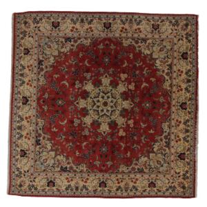 Kézi csomózású perzsa szőnyeg Yazd 196x196 nappali szőnyeg