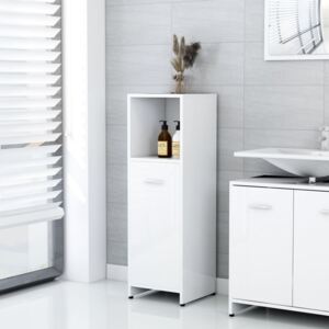 VidaXL magasfényű fehér forgácslap fürdőszobaszekrény 30 x 30 x 95 cm