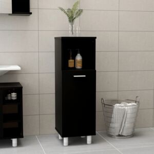VidaXL fekete forgácslap fürdőszobaszekrény 30 x 30 x 95 cm
