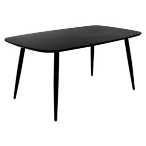 Étkezőasztal 160x90 cm, fekete - MANHATTAN