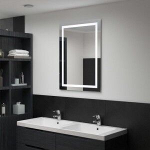 LED-es fürdőszobai tükör érintésérzékelővel 60 x 80 cm
