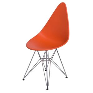 Rush C szék króm lábakkal narancssárga