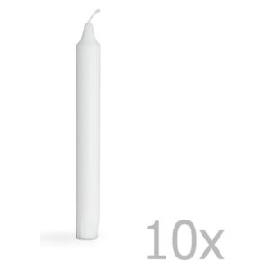 Candlelights 10 db-os fehér gyertyaszett, magasság 20 cm - Kähler Design