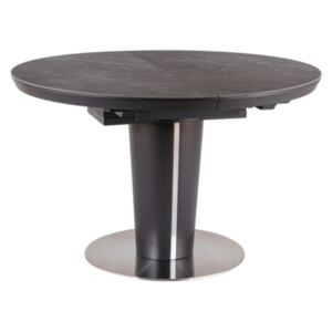 Orbit bővíthető kerámia étkezőasztal 120-160 cm matt antracit szürke - márvány hatású