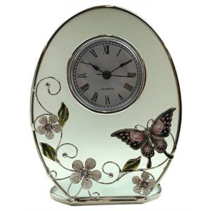 Pillangós asztali óra - üveg