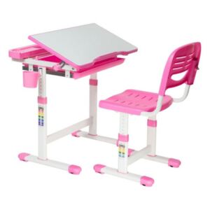 FUN DESK CANTARE Gyerek íróasztal székkel - rózsaszín