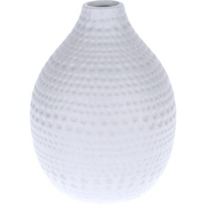 Koopman Asuan kerámia váza, fehér, 17,5 cm