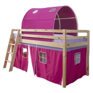 Emeletes ágy 90 cm Indigo (rózsaszín) (ágyráccsal)