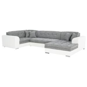 U alakú kanapé Degan (szürke + fehér) (J)