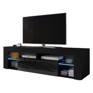 TV asztal/szekrény Everest (fényes fekete + matt fekete)