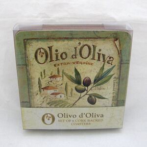 Olivás poháralátét - 6 darabos