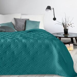 Modern, türkizkék ágytakaró mintával Szélesség: 170 cm | Hossz: 210 cm
