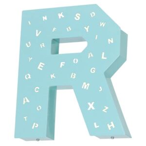 Letter R türkiz, betű formájú fénydekoráció - Glimte