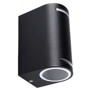 Kanlux Novia 25663 Kültéri fali lámpa fekete műanyag 2 x GU10 max. 20W IP44