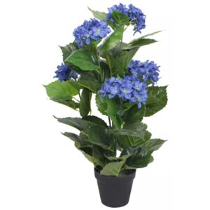 Műhortenzia virágcseréppel 60 cm kék