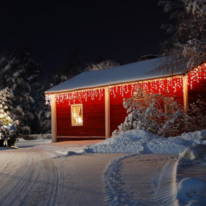 Blumfeldt Dreamhouse karácsonyi fényfüzér, 16 m, 320 LED, meleg fehér, hóhullás hatás
