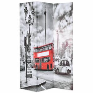 Fekete-fehér londoni busz mintás paraván 120 x 170 cm
