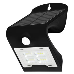 Érzékelős kültéri fali lámpa LED/2W IP65 fekete