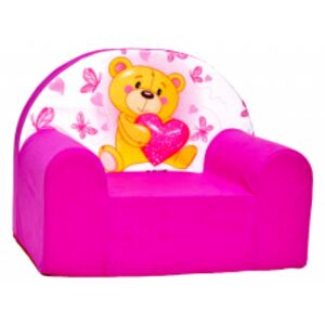 Aga gyerek fotel MAXX 061- Mackós/rózsaszín