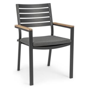 DELMAR fekete alumínium kerti szék