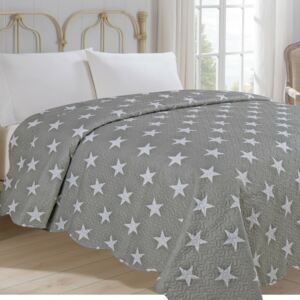 Stars ágytakaró szürke, 220 x 240 cm