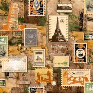 Buvu Vinyl tapéta postai bélyegek