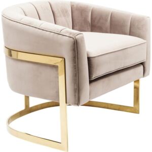 Pure Elegance bézs fotel, aranyszínű elemekkel - Kare Design