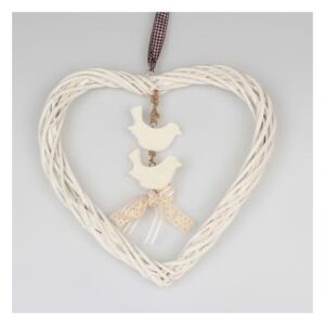 Heart Small fehér rattan dekoráció - Dakls