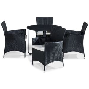 Asztal és szék garnitúra VG4654 Fekete