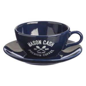 Varsity Cappuccino sötétkék csésze és csészealj - Mason Cash