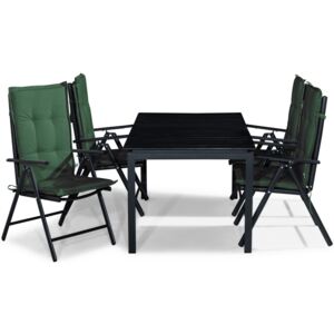 Asztal és szék garnitúra VG6243, Párna színe: Zöld