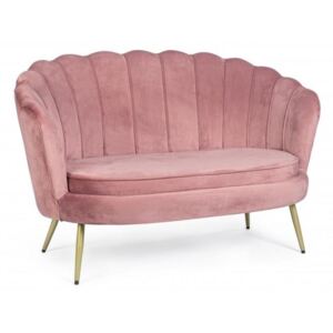 GILIOLA rózsaszín bársony kanapé