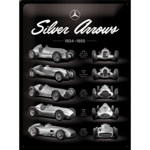 Nostalgic Art Fémtáblák: Mercedes-Benz (Silver Arrows Chart) - 40x30 cm