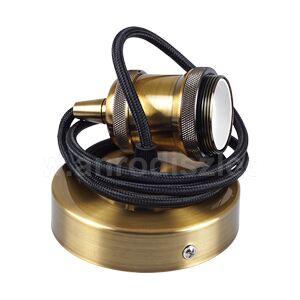 V-TAC Antik hatású fém E27 foglalat, lámpaernyő tartós - antik arany