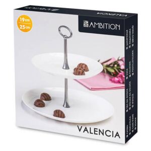 Ambition Valencia Emeletes porcelán süteményes tál