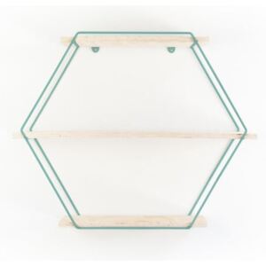Estanteria Hexagon Aquamarina türkiz falipolc - Surdic